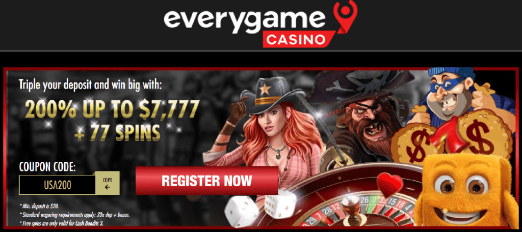 Everygame Casino USA Bonus